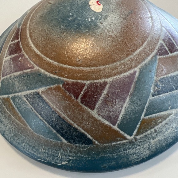 Handmade Pottery Bowl Star Design Decorative Centerpiece Dish - Picture 7 of 11